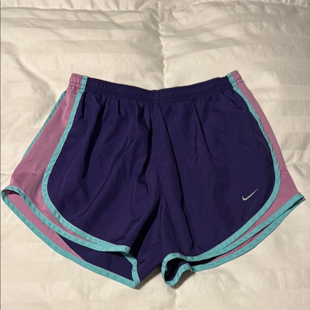 Nike Purple Athletic Shorts with Elastic Waistband